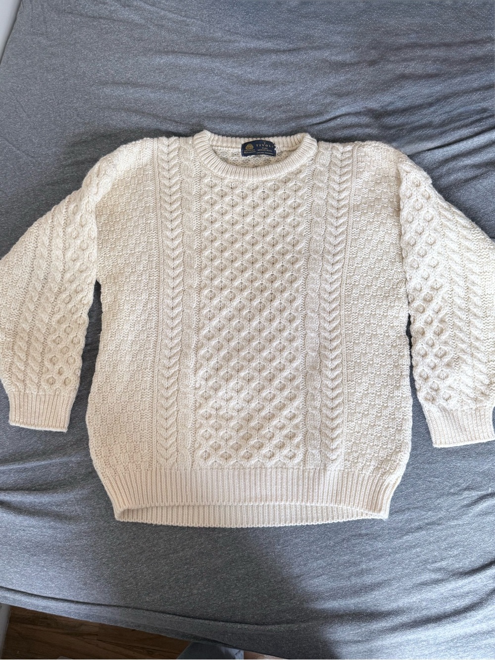 Tivoli Merino Wool Irish Fisherman’s Sweater